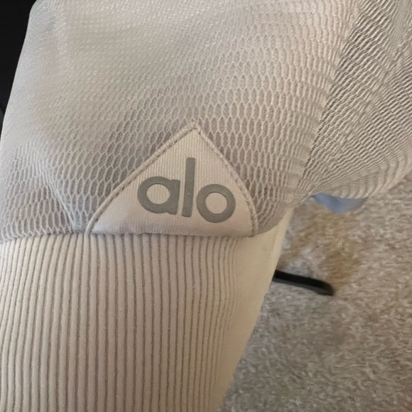 Light grey Alo taffeta bomber. - Picture 5 of 8